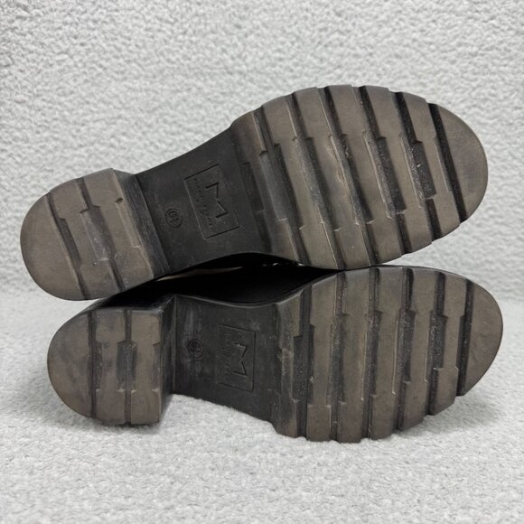 Marc Fisher Boots Womens 6.5 Shoes Black Daven Shearling Hiker Ankle Booties - Picture 7 of 12